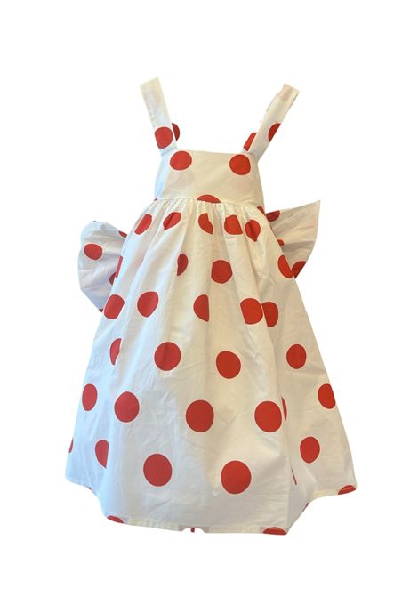 Abito a pois CUCU' LAB | CEREMONY BOWPOPELINE POIS ROSSO